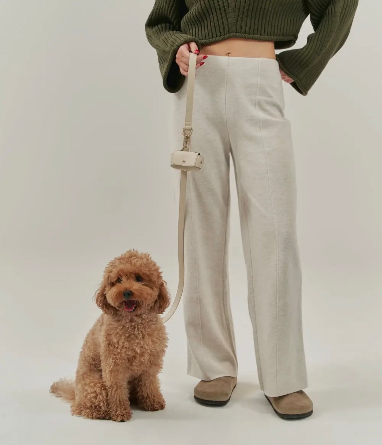 Vegane Lederleine Beige, CAFIDE