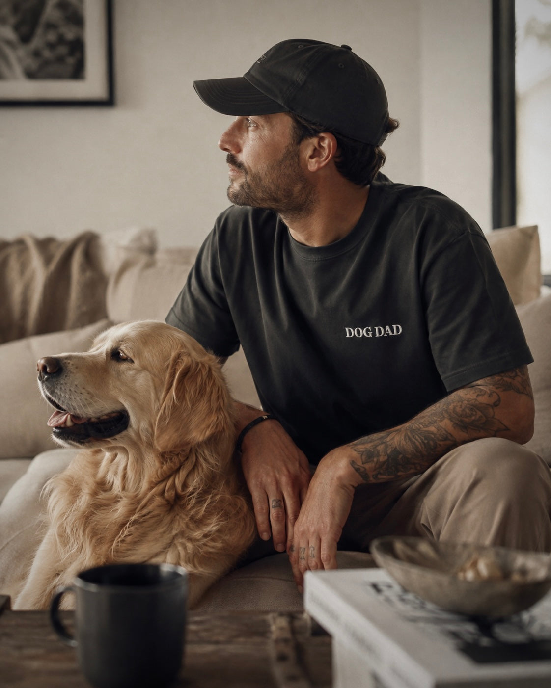 Dog Dad Oversized Tee – Washed Edition