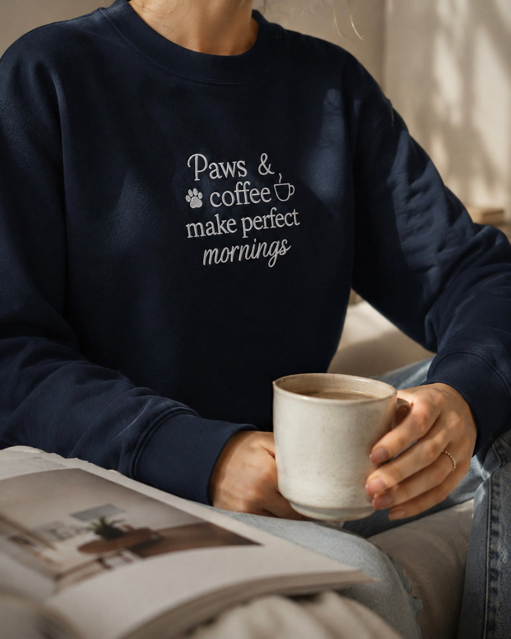 Bio-Pullover "Paws & Coffee"
