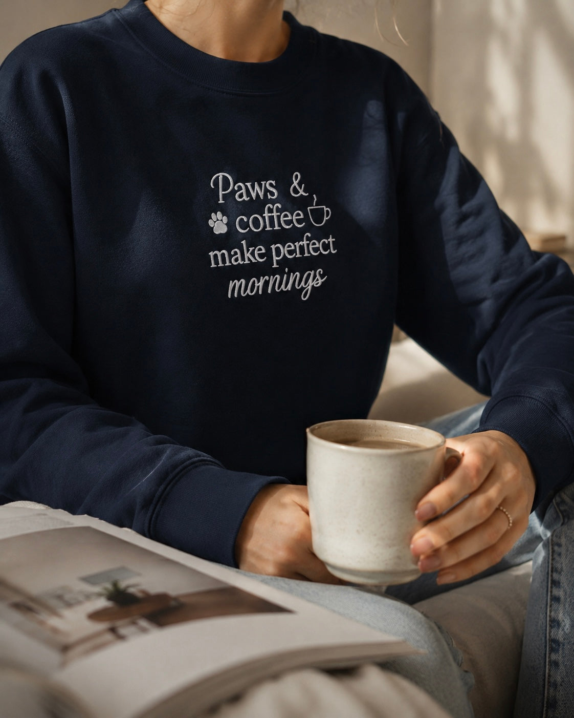 Bio-Pullover "Paws & Coffee"