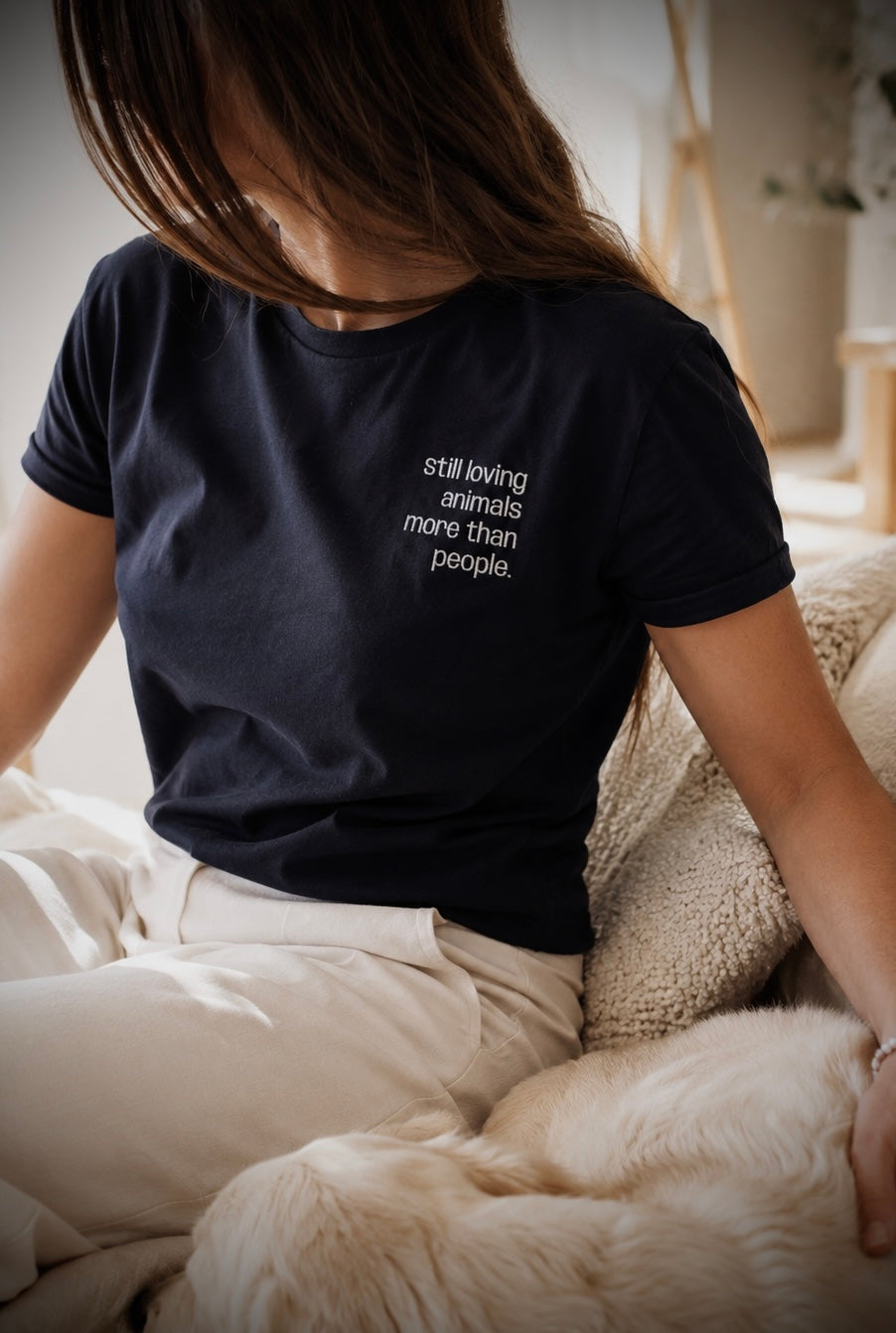 Damen T-Shirt "Still love animals"