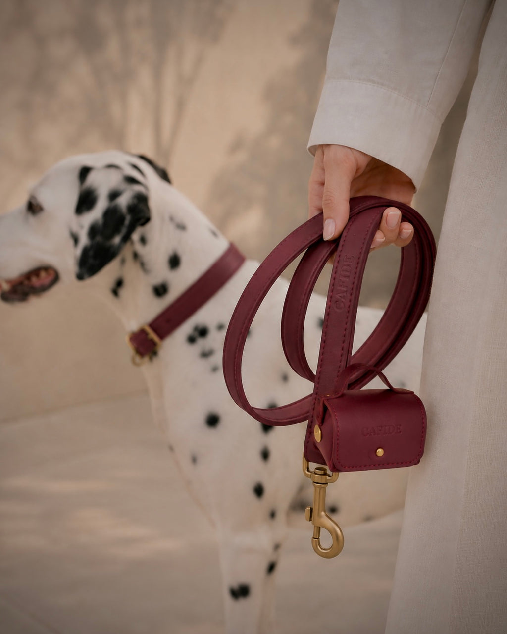 Vegane Lederleine Bordeaux | CAFIDE