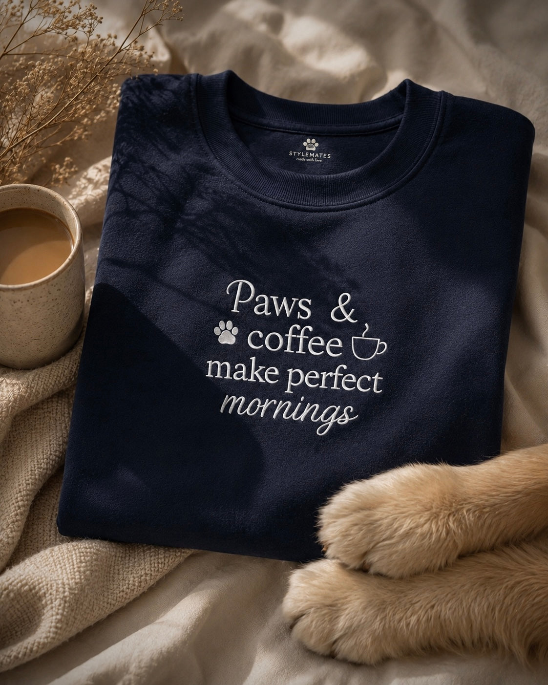 Bio-Pullover "Paws & Coffee"
