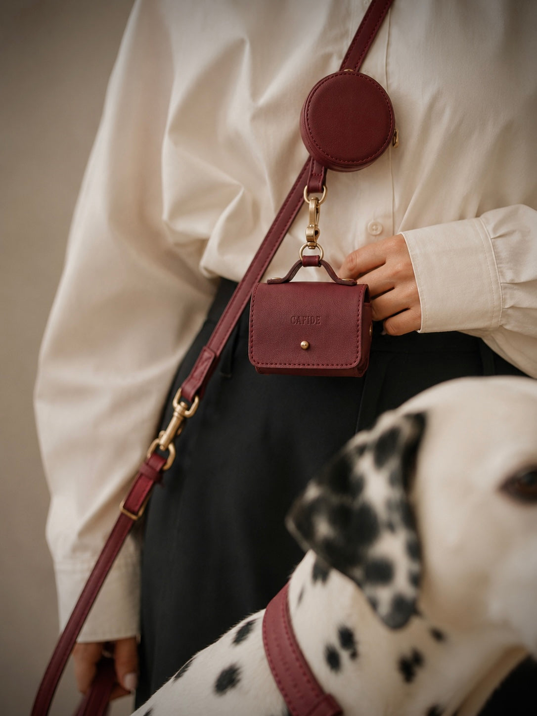 Vegane Leder Tragetasche Bordeaux | CAFIDE