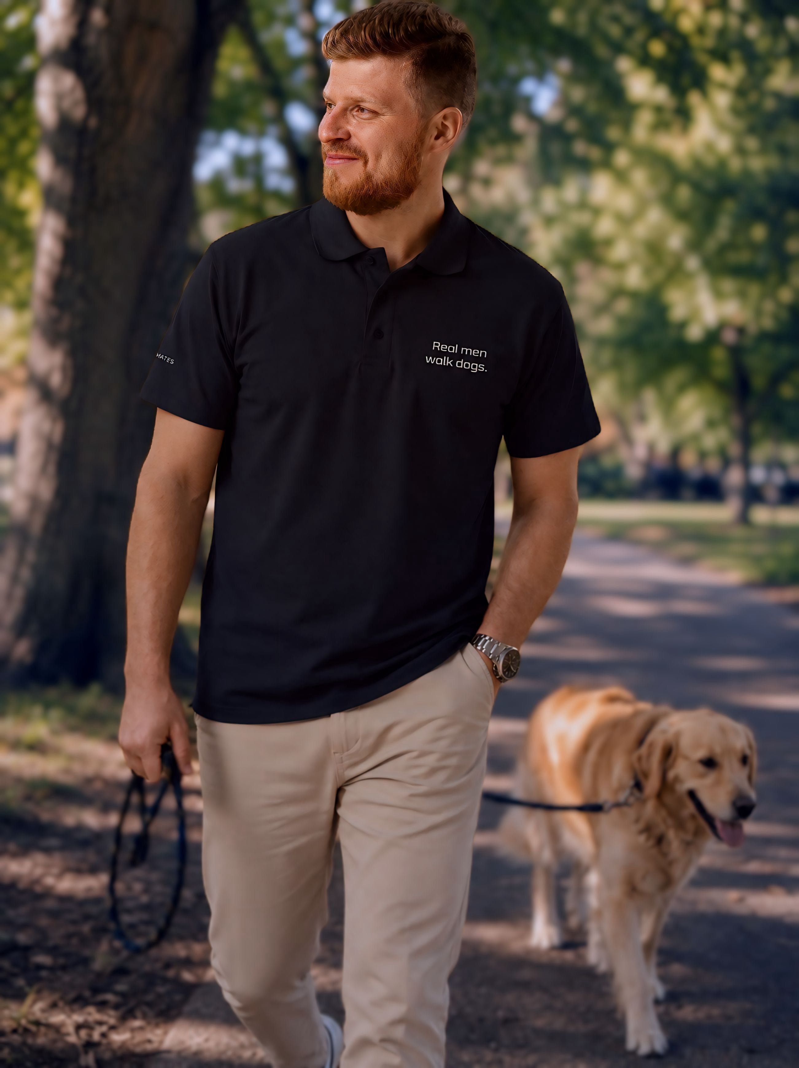 Premium Poloshirt "real men"