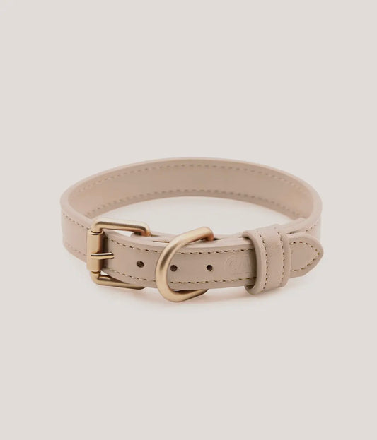 Veganes Lederhalsband Beige, CAFIDE