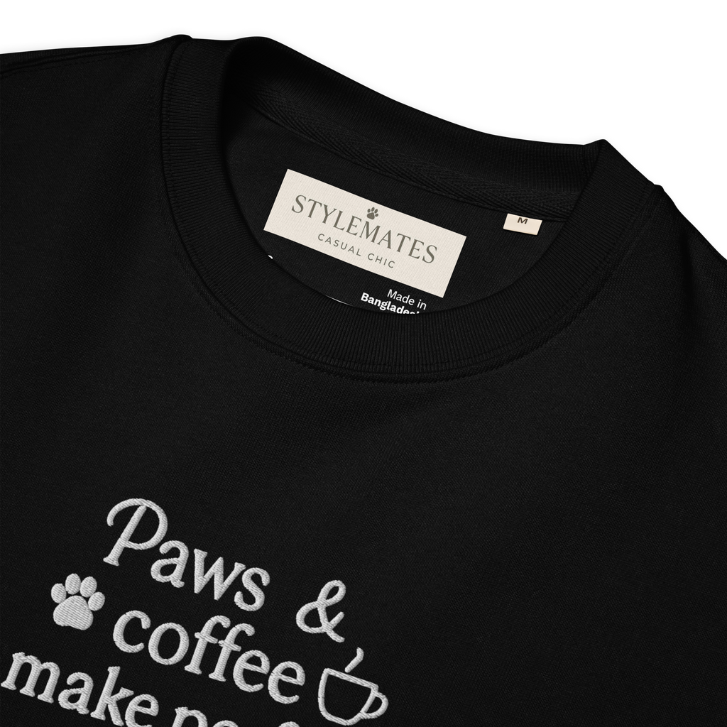 Bio-Pullover "Paws & Coffee"